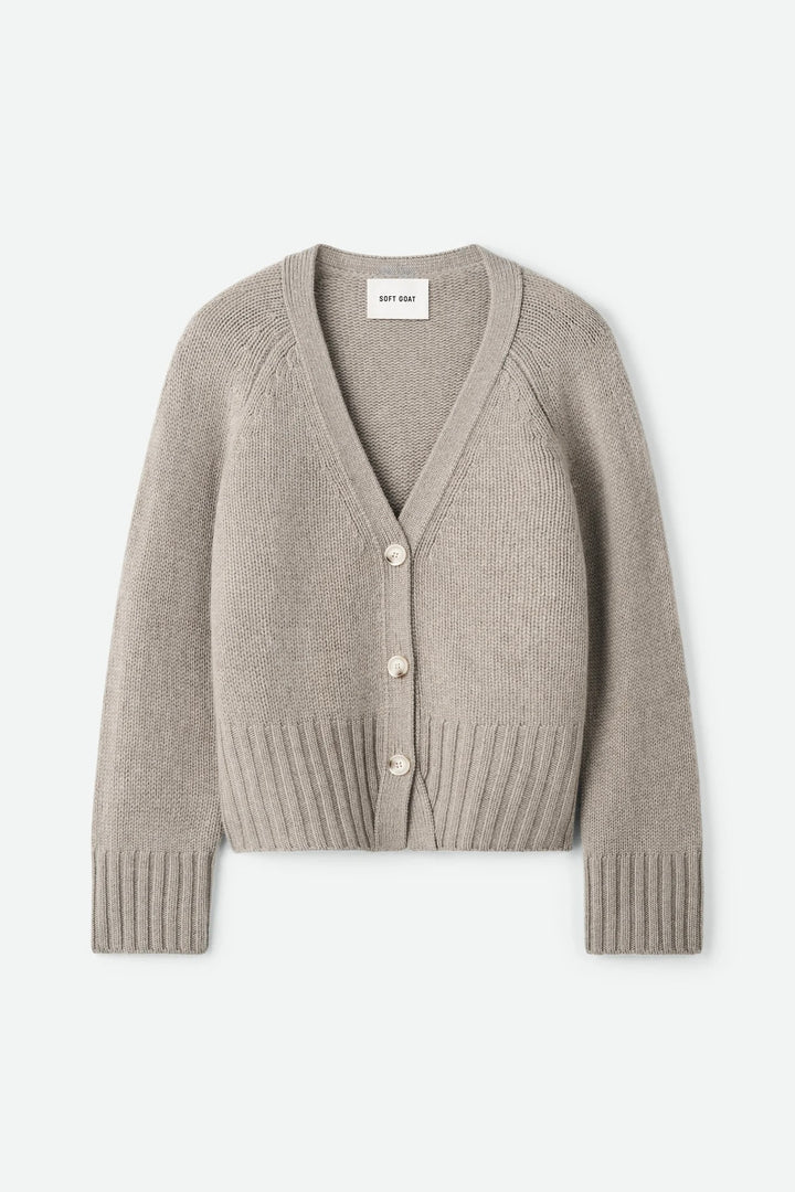 SOFT GOAT V-neck Cardigan Greige - Dale