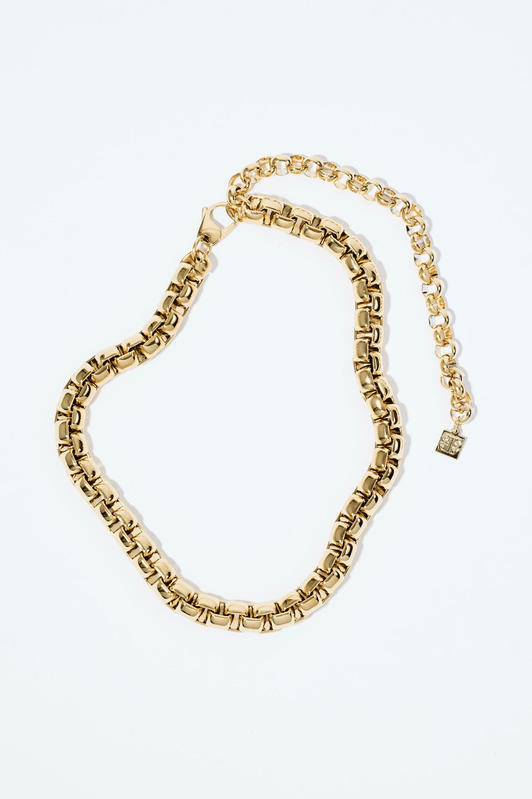 Big Box Chain Necklace Gold
