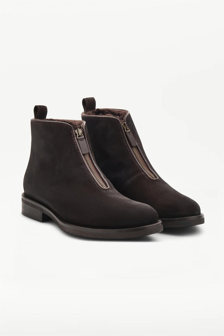Chelsea Cow Leather Ankle Boots Mocha