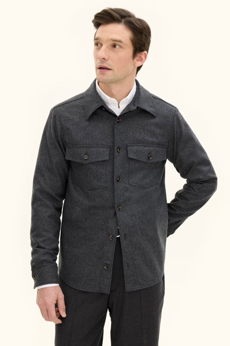 Magnus Shirt Jacket Earth Grey