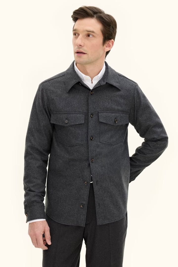 Magnus Shirt Jacket Earth Grey