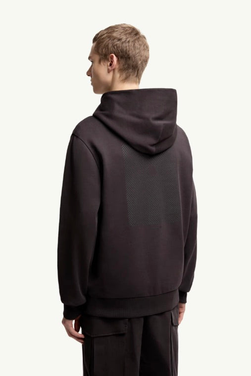 MONCLER Tonal Back Logo Cotton Hoodie Brown - Dale