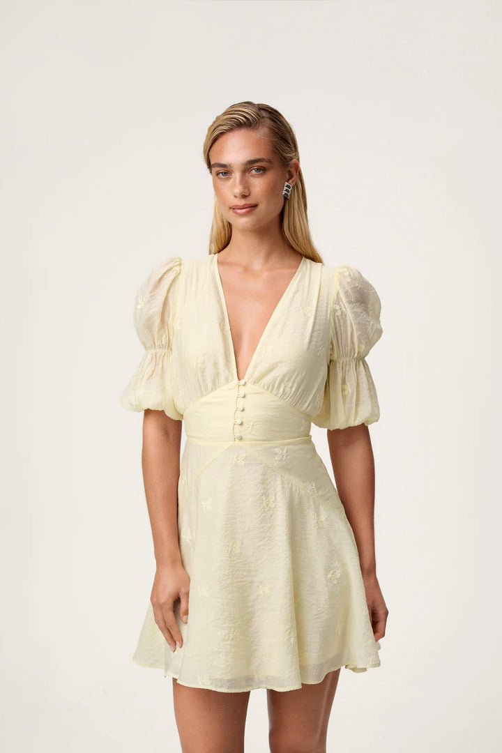 Sicily Dress Pastel Yellow