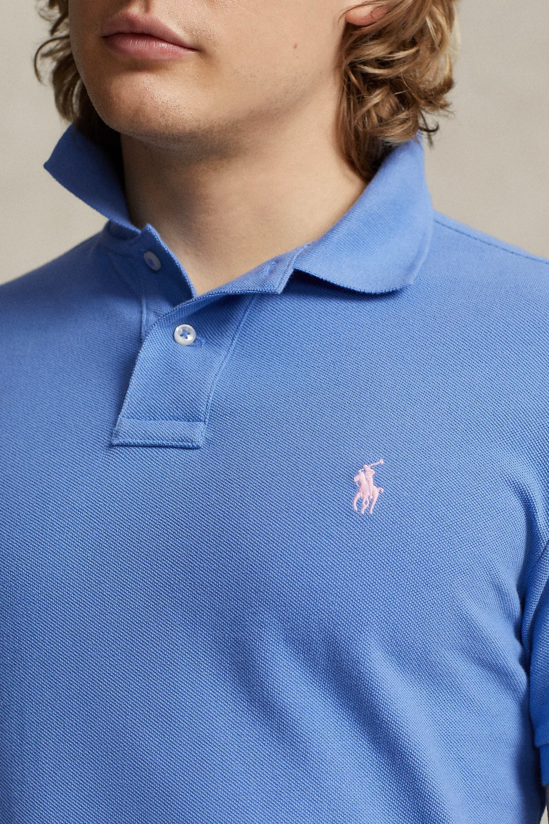 Iconic Mesh Polo Shirt New England Blue