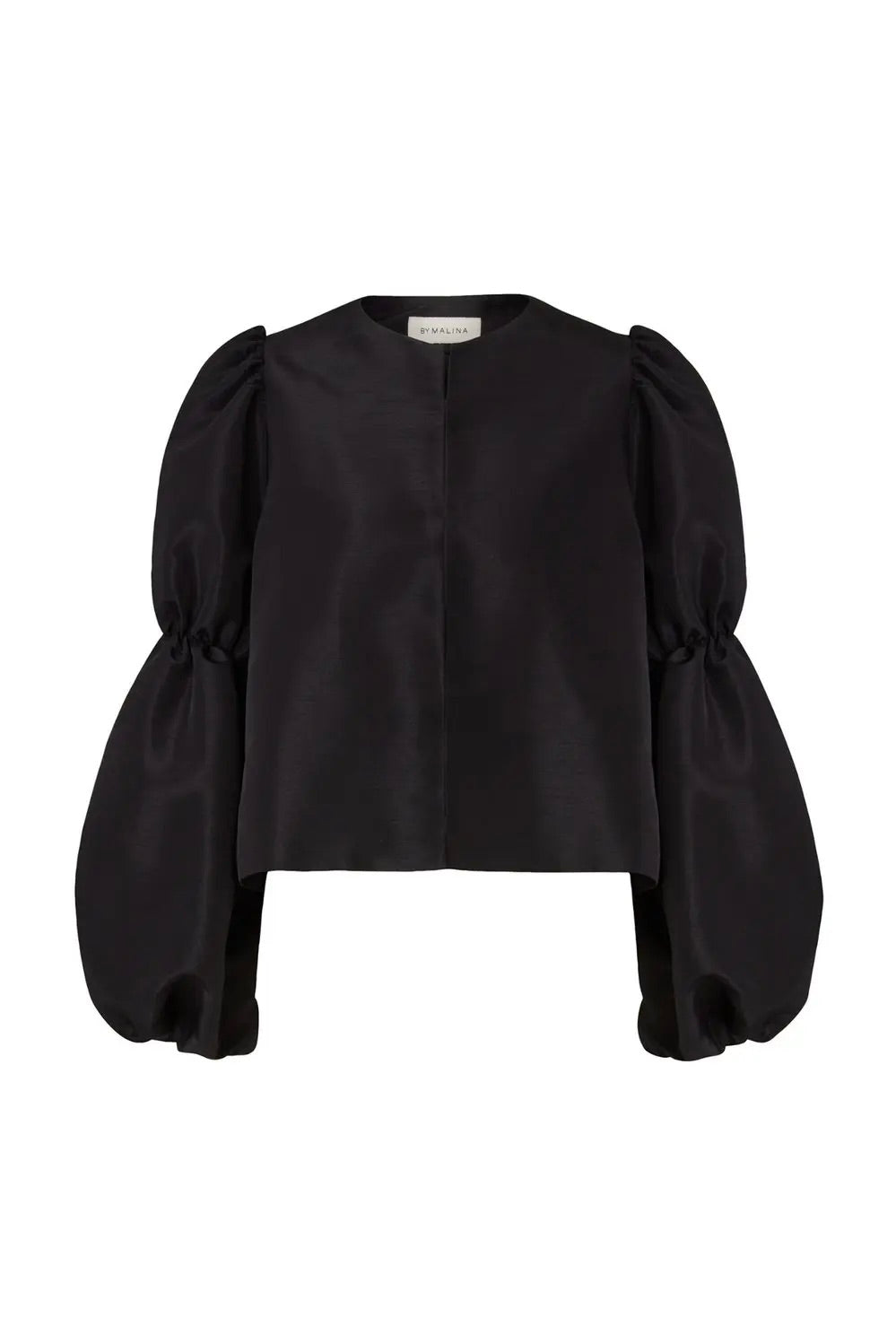 Zoey Double Pouf Sleeve Blouse Black