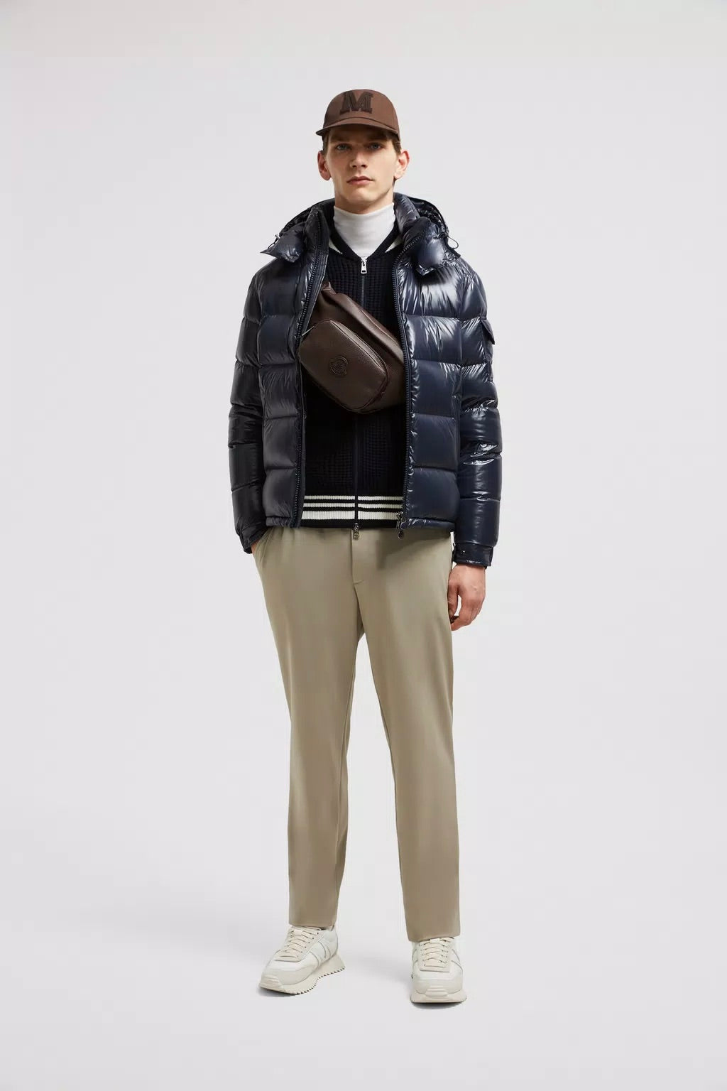 MONCLER Maya Short Down Jacket Night Blue Dale - Main Image