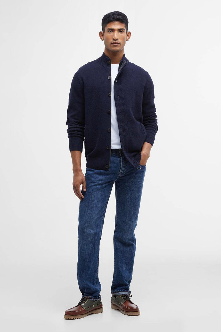 Essential Elbow Patch Jumper Navy