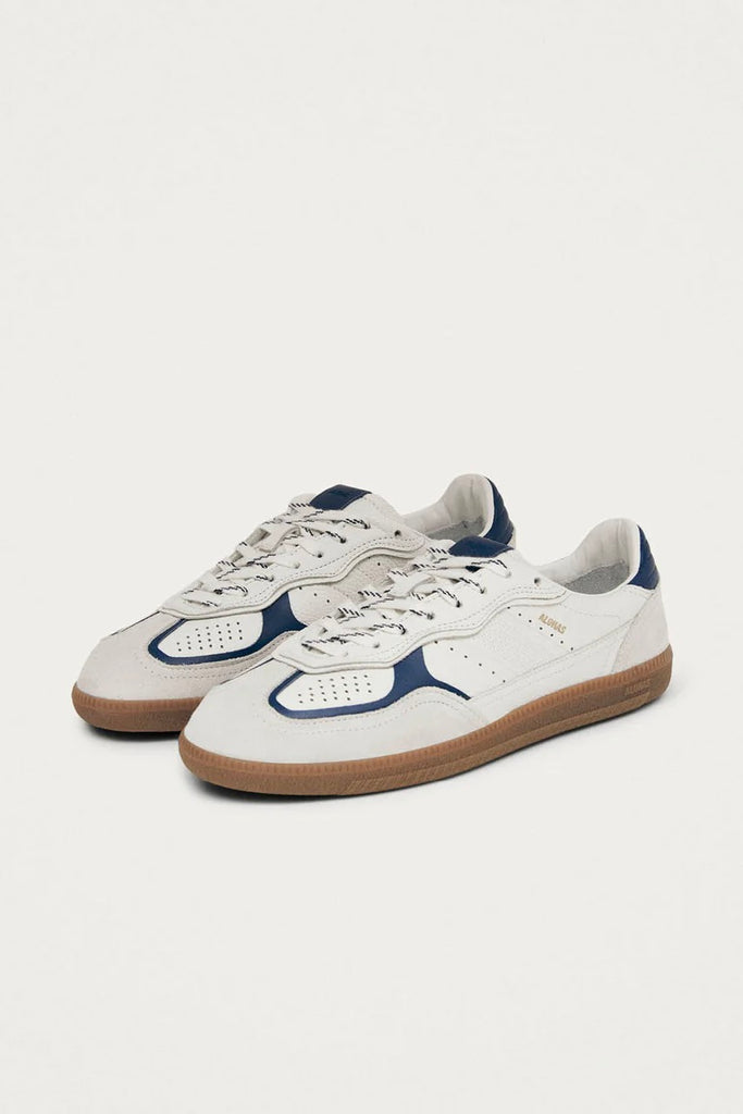 Tb.490 Rife Grain White Navy Leather Sneakers – Dale
