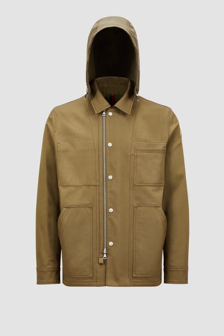 Guerledan Hooded Shirt Jacket Olive Green