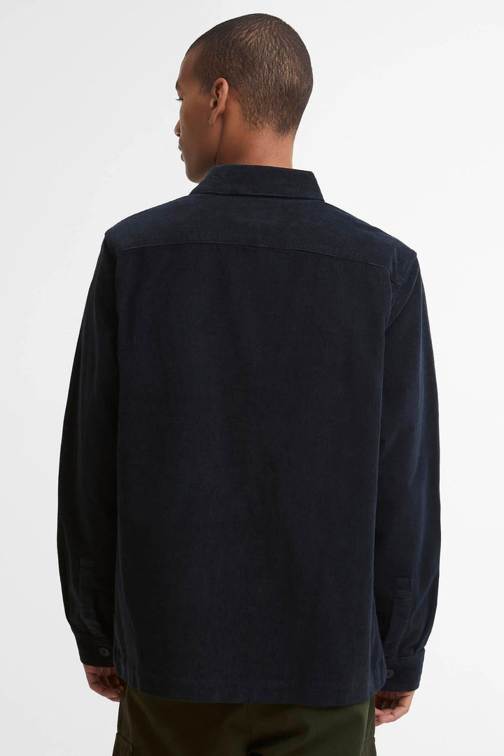Barbour Tartan Trim Cotton Overshirt Navy