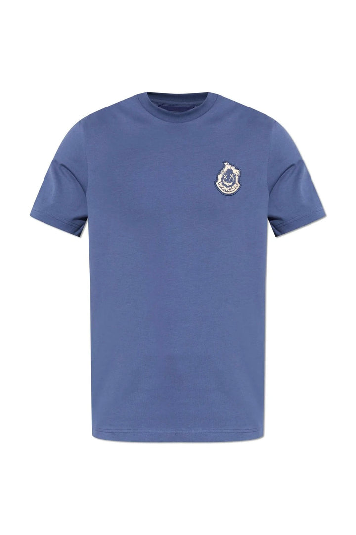 Logo Cotton T-Shirt Blue