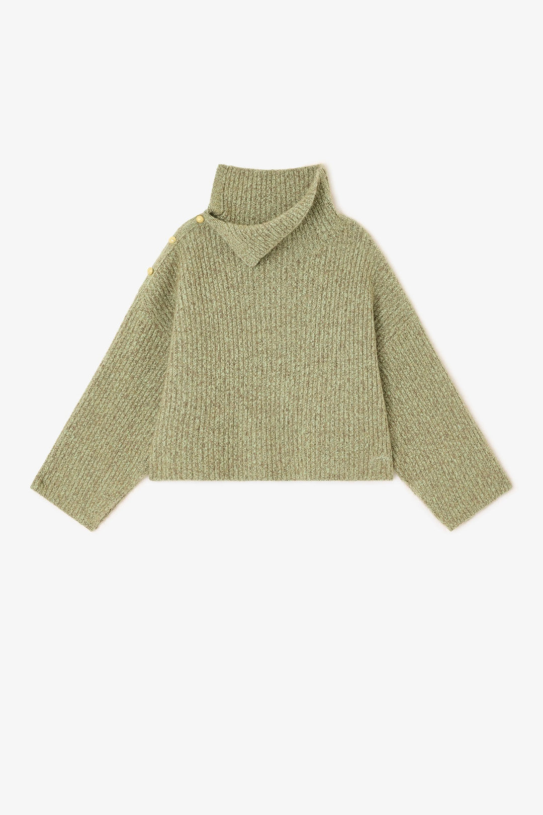GANNI Melange Brushed Mohair Oversized Sweater - Dale