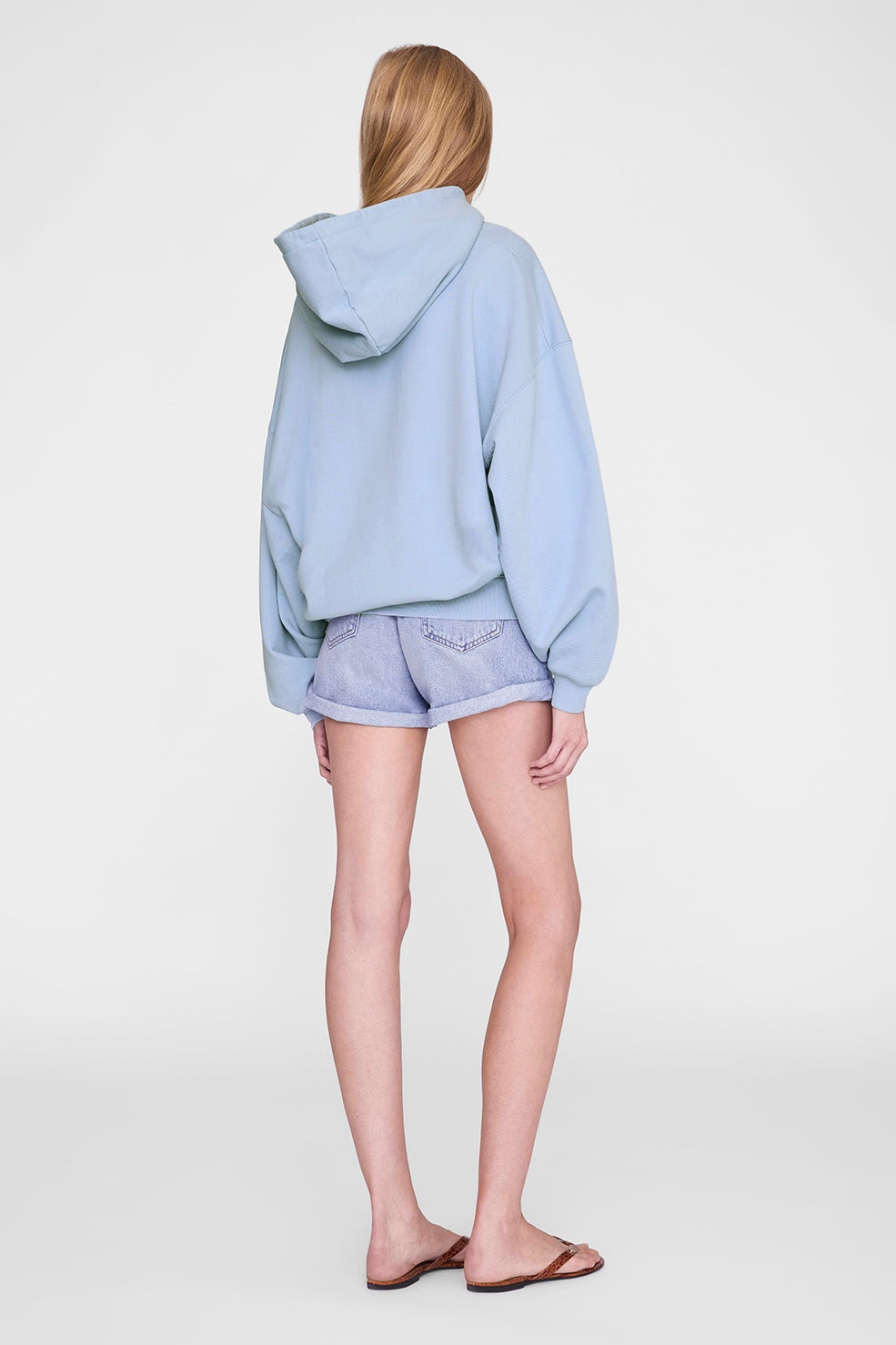 Harvey Sweatshirt Letterman Washed Light Blue