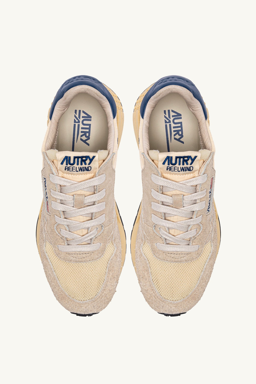 AUTRY Reelwind Low Suede Sneakers Ecru/Ensign Blue - Dale