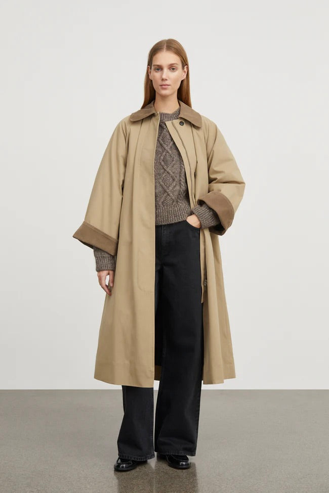 Gaby Coat Dark Sand