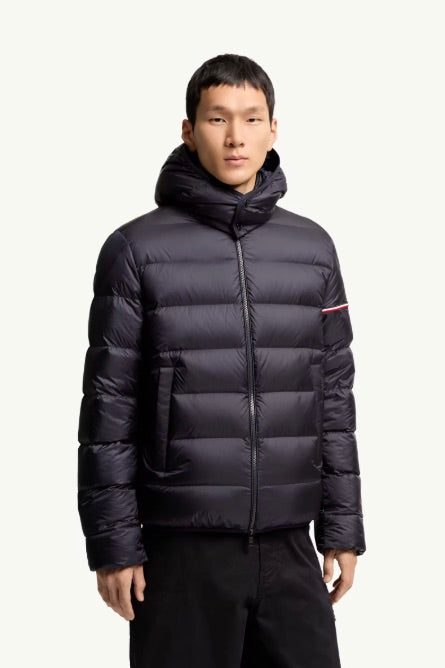 Ravenlock Hooded Short Down Jacket Dark Blue