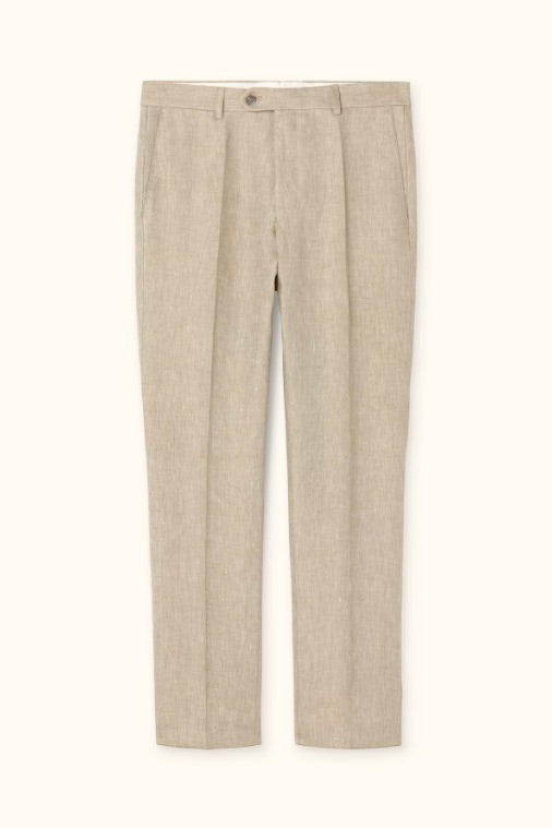 Dandy Linen Trousers Trench Beige
