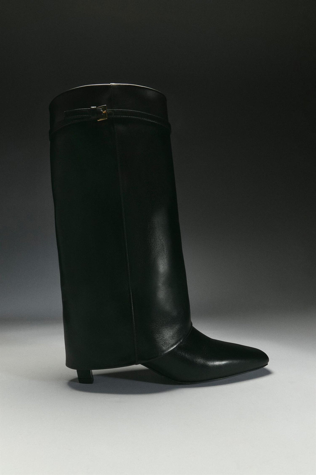 Evita Black Leather Boots