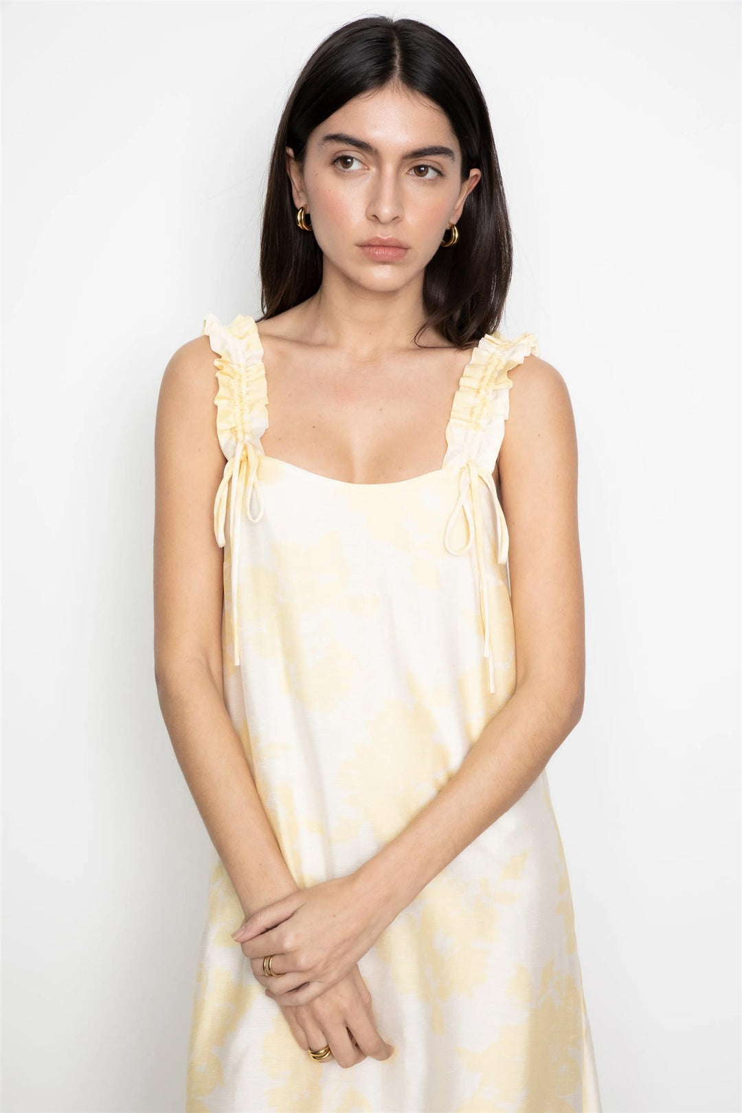 Zaha Dress Yellow Floral Print