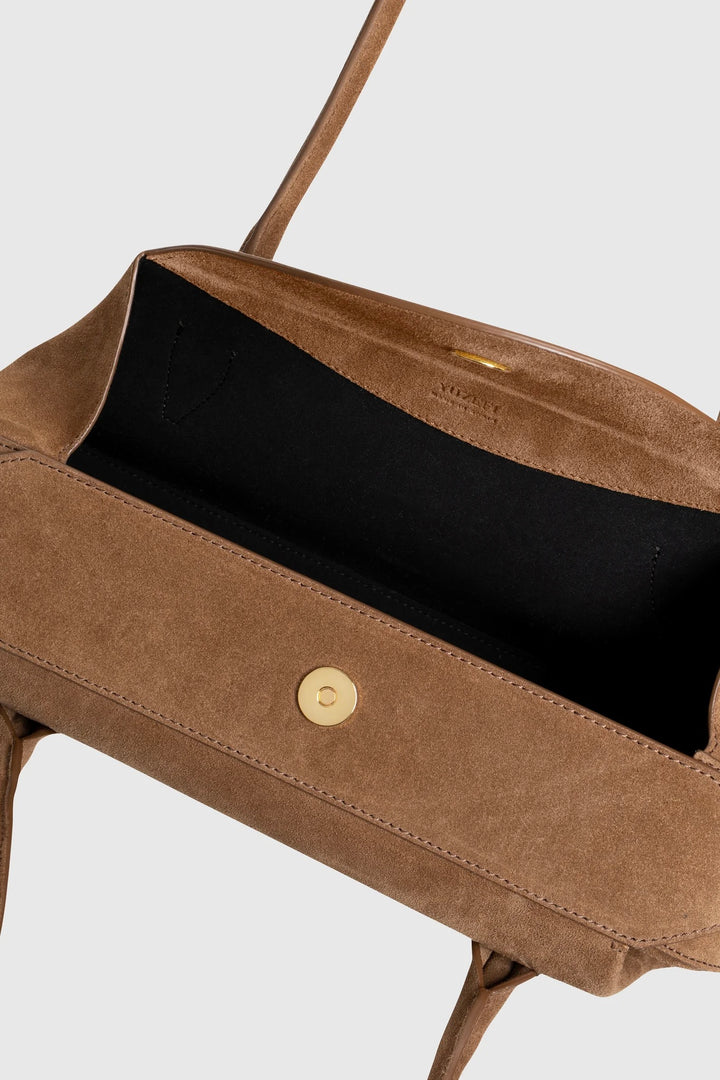 YUZEFI Oyster Suede Shoulder Bag Cognac - Dale