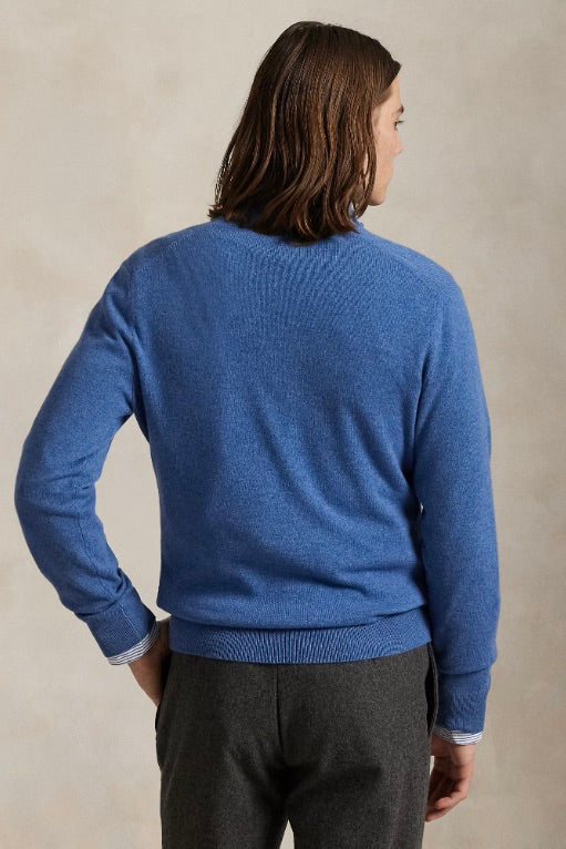 Wool Quarter-Zip Jumper Tide Pool Blue Heather