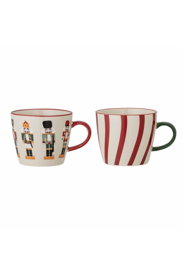 Jolly Mug Red Stripe Set of 2