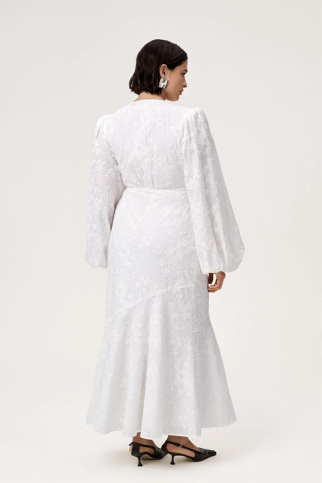 Portofino Maxi Dress White Embroidery