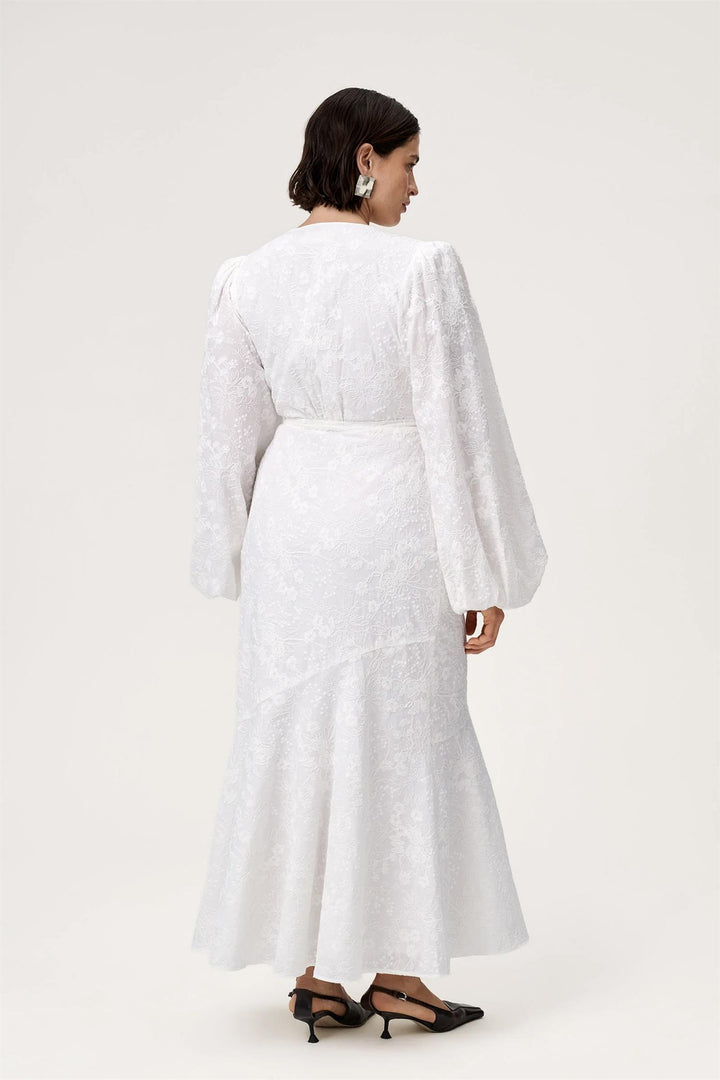 Portofino Maxi Dress White Embroidery