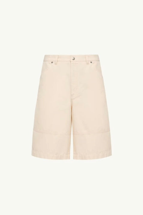 Linen & Cotton Gabardine Cargo Shorts