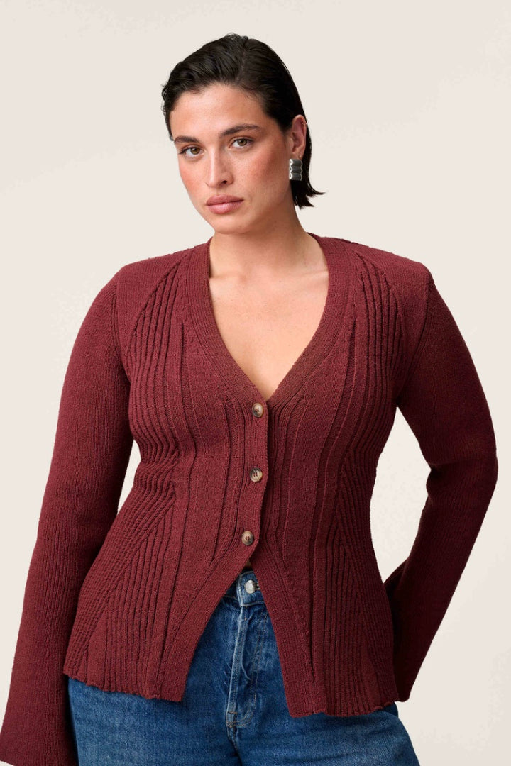 Lugo Cardigan Burgundy