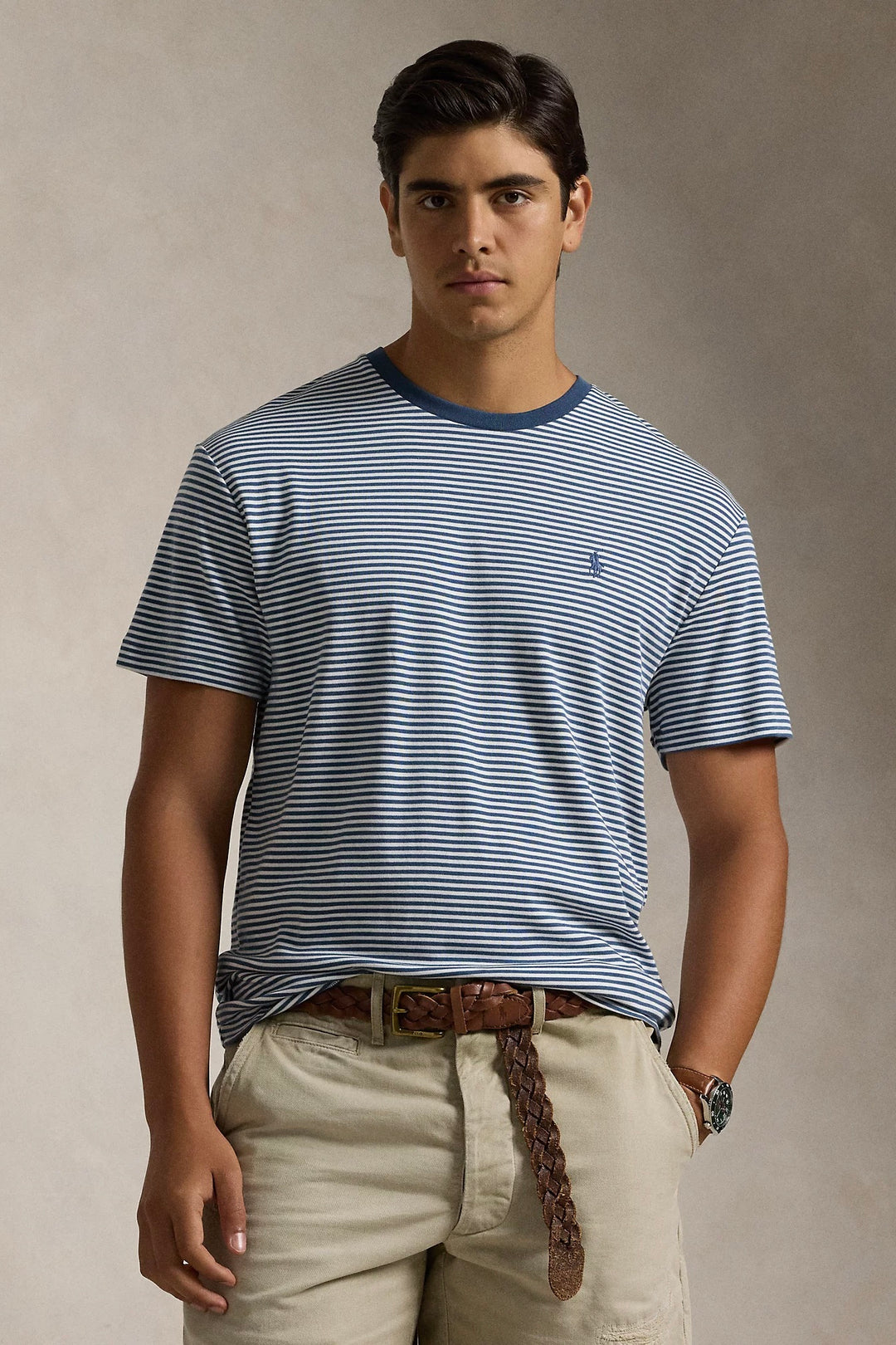 Classic Fit Striped Soft Cotton T-Shirt