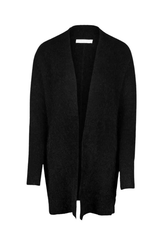 Mohair Demi Shawl Cardigan Black