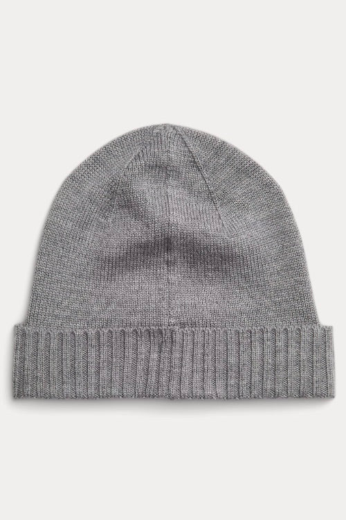 Signature Pony Wool Beanie Fawn Grey Heather