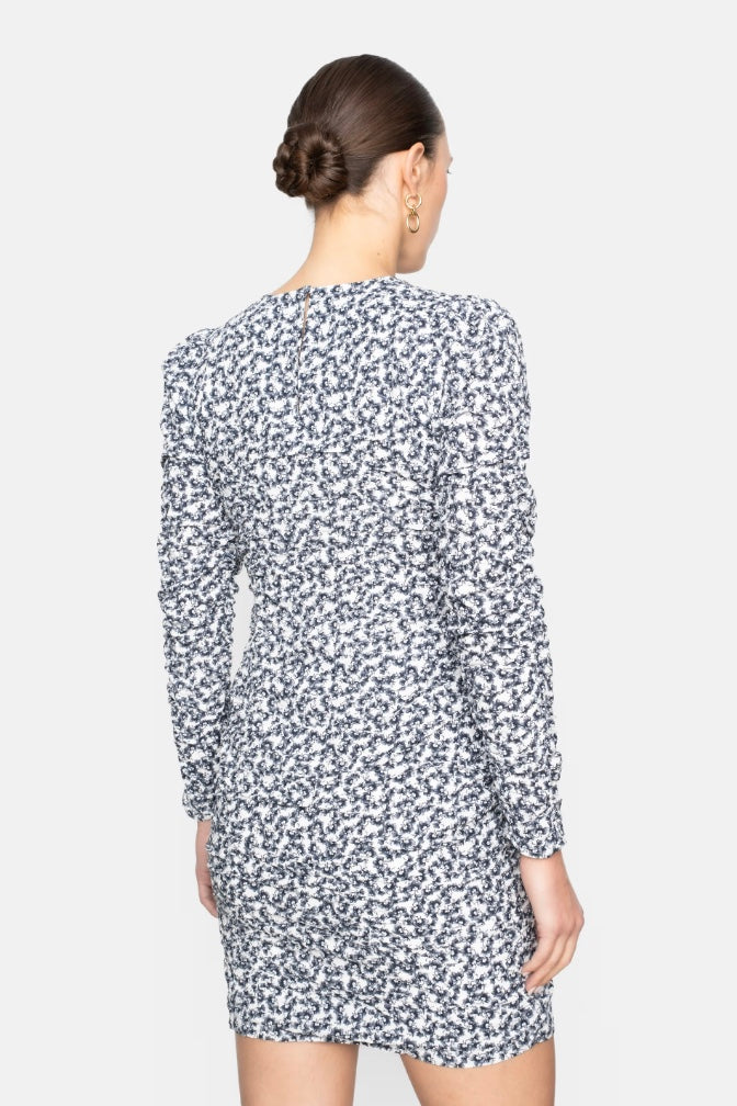 Alessia Dress Navy Rosehip Print