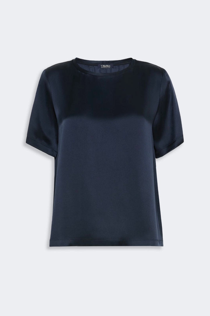 Viscose Satin Blouse Midnight Blue