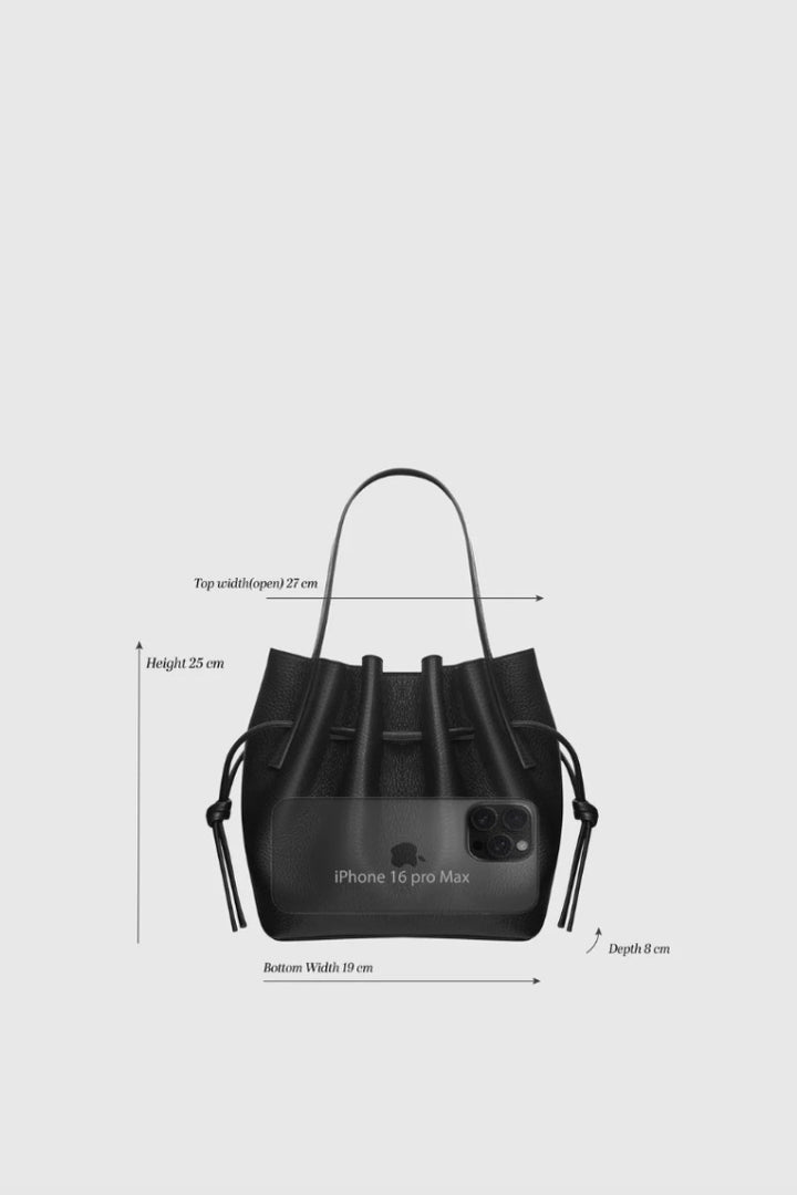 Mini Scallop Tote Suede Ganache