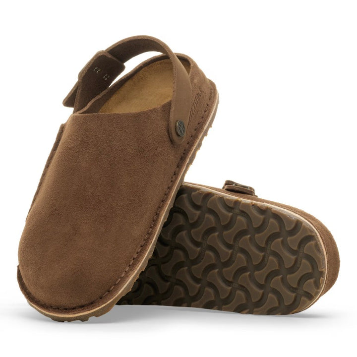 BIRKENSTOCK Lutry Premium Suede Leather Dark Tea Dame - Dale