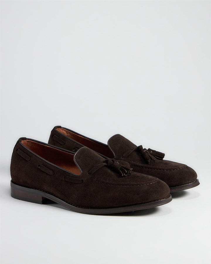 1037 Suede Loafer Dark Brown