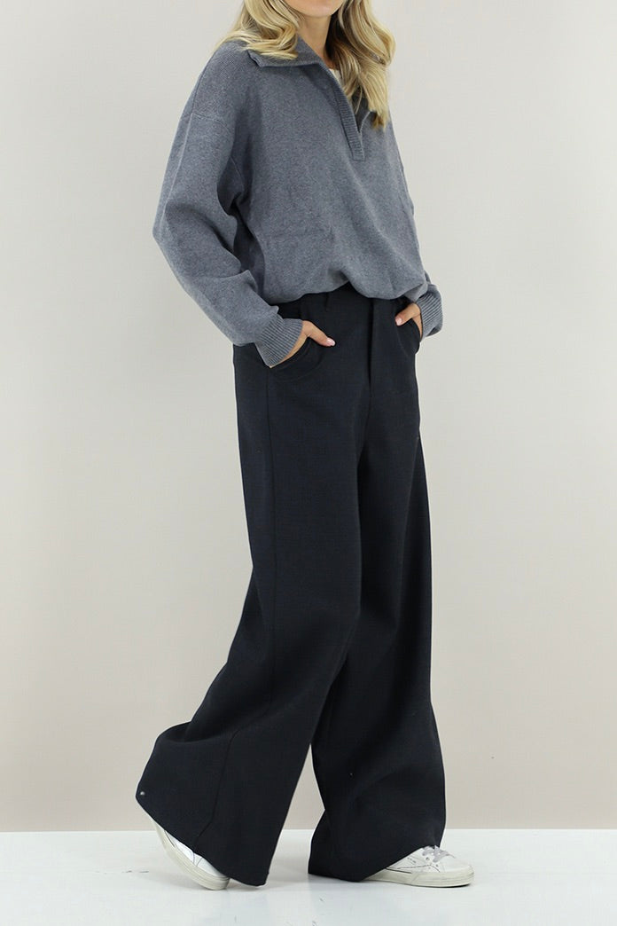 Maglia Grigio Long Sleeve Sweater