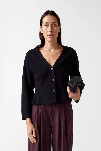 Ginny Merino Cardigan Black