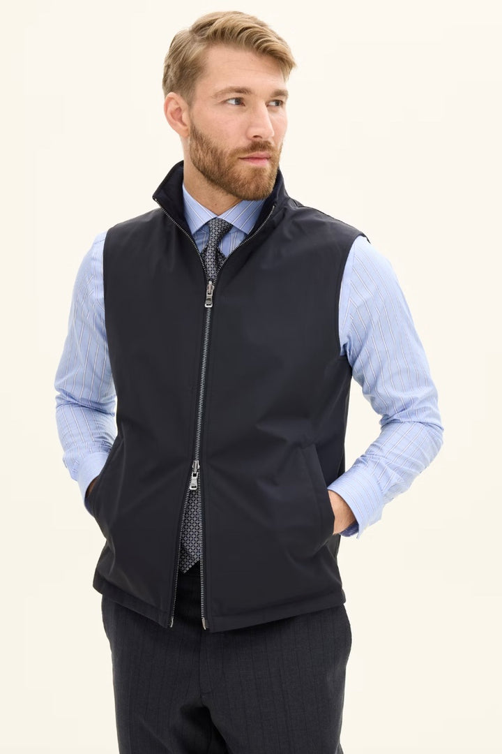 Reversible Padded Vest Navy