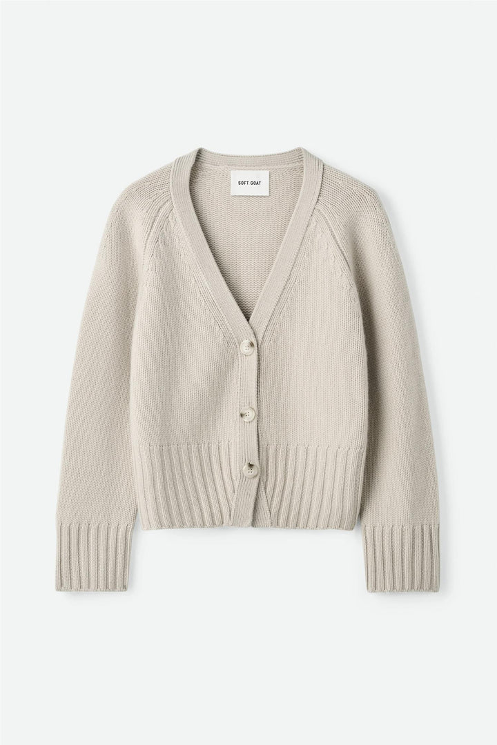 SOFT GOAT V-neck Cardigan Chalk - Dale