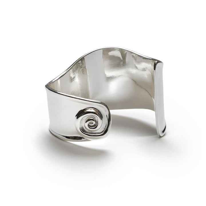 Swirly Square Bangle Silver