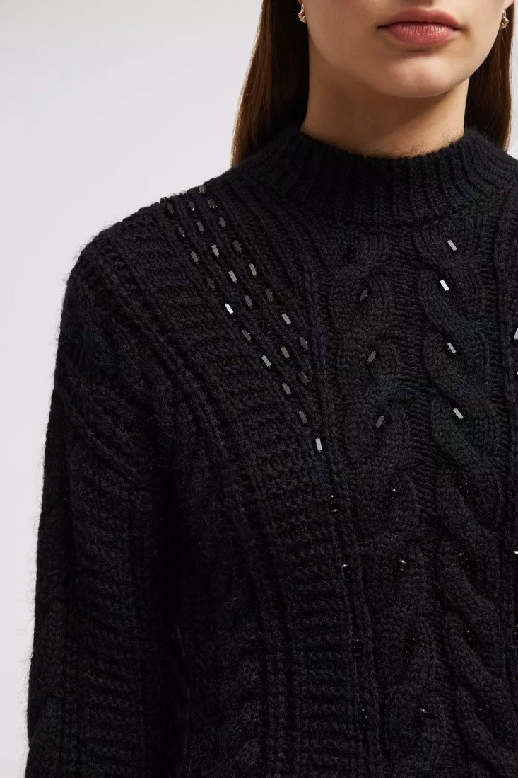 Embroidered Mohair & Wool Sweater