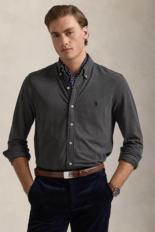 POLO RALPH LAUREN Featherweight Mesh Shirt Grey Heather - Dale