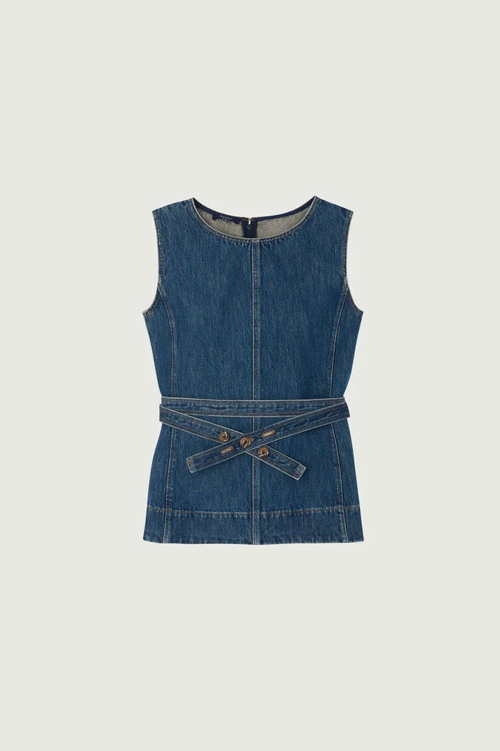 Chance Sleeveless Denim Top