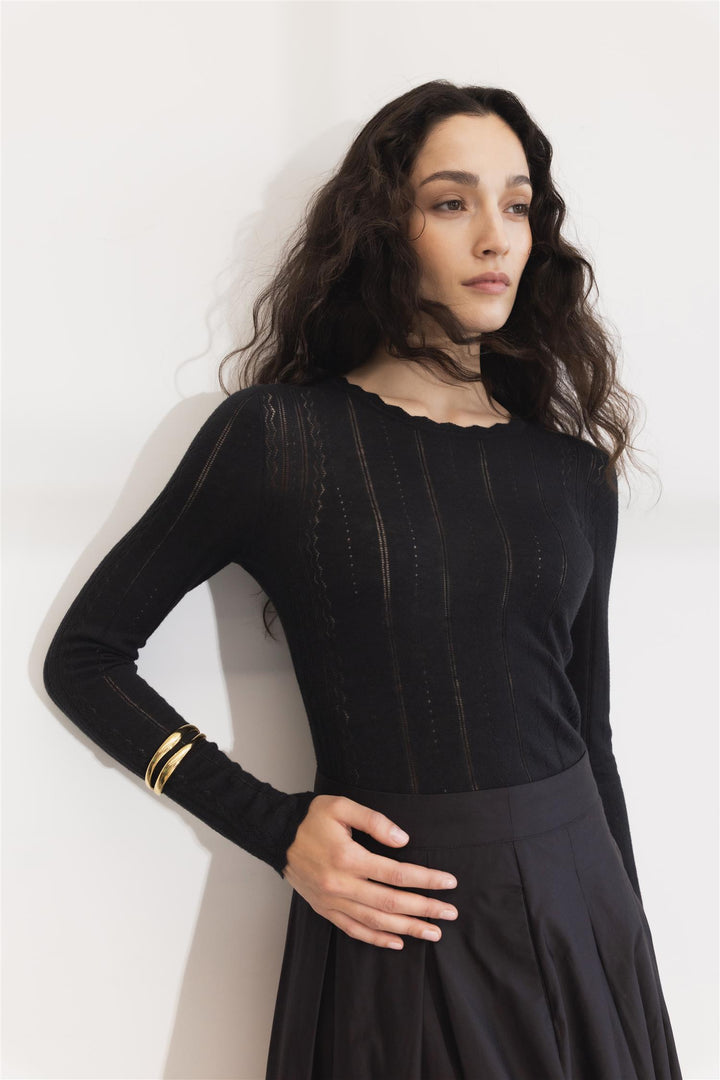 Safir Knit Top Black