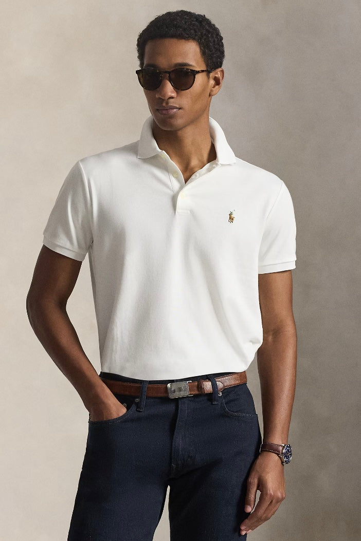 POLO RALPH LAUREN SLIM FIT PIMA POLO WHITE - Dale