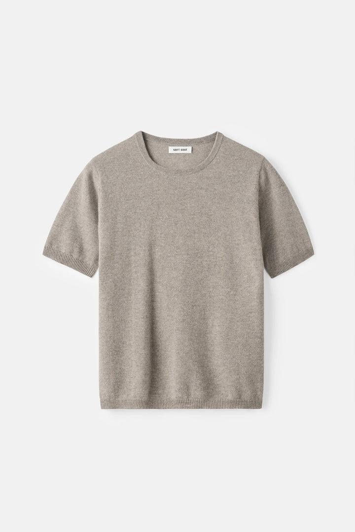 SOFT GOAT Short Sleeve Crewneck Greige - Dale