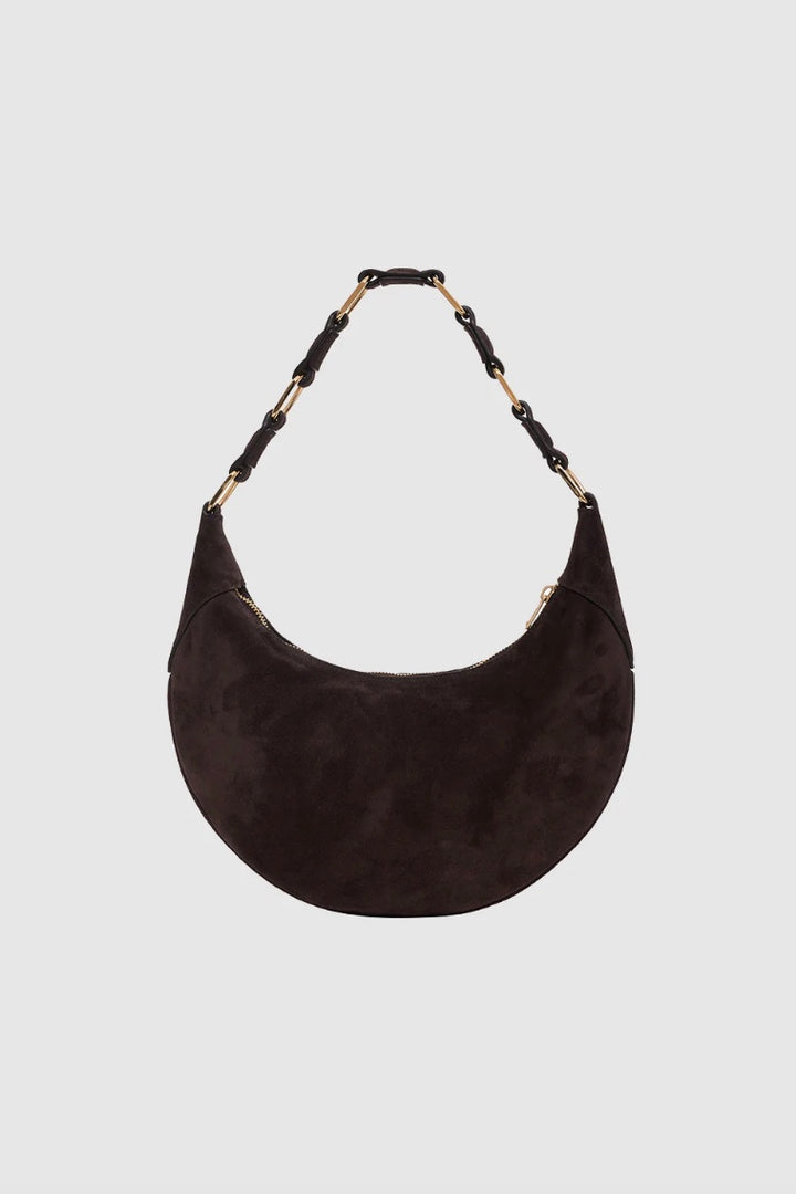 Kate Hobo Bag Dark Brown Suede